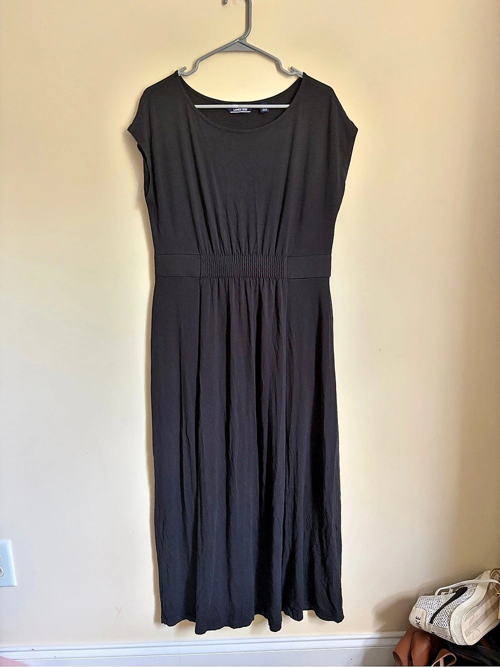 Lands' End Black Maxi Dress Size Medium Like New